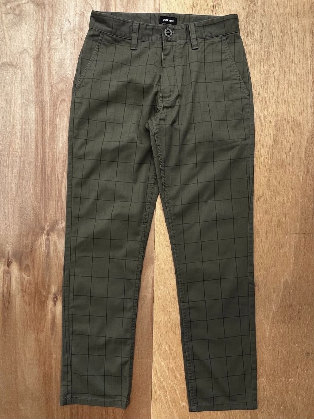 BRIXTON CHOICE CHINO PANTS Men’s sz 28W x 30L Khaki Green Standard Fit